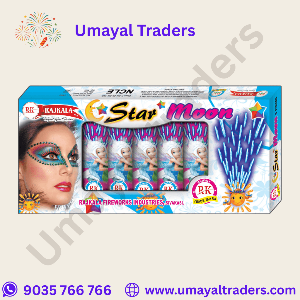 Raj kala Star Moon Shootout Silver Glittering