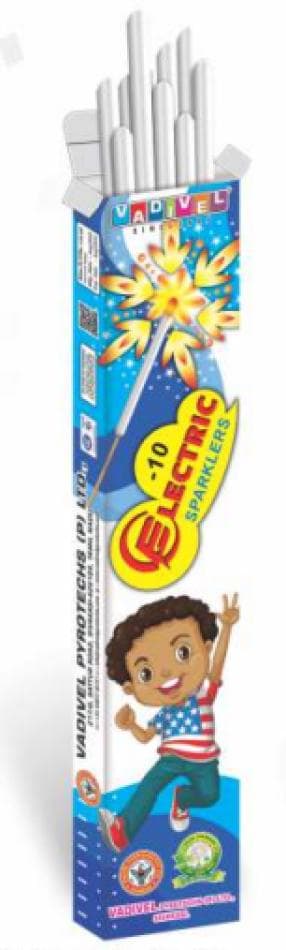 10 Cm Electric Sparklers – 50 PCS Box | Vadivel Fireworks | Umayal Traders