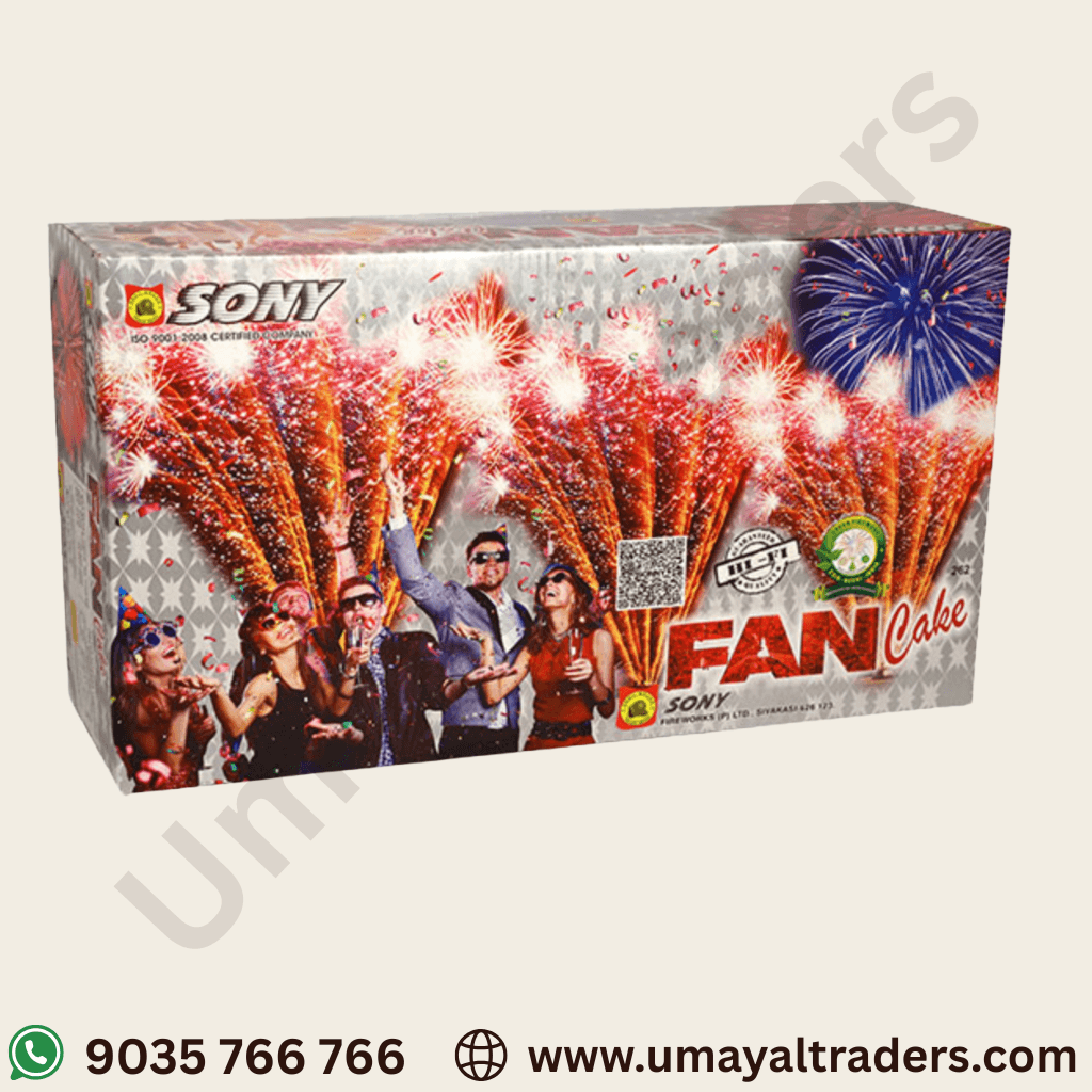 Fan Cake 100 Shots Skyshot sonny fireworks