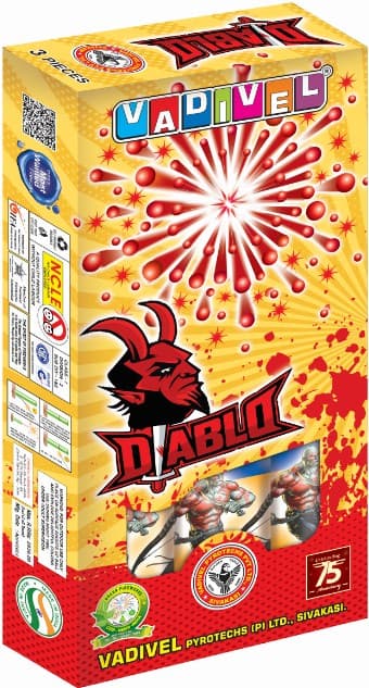 Diablo – 1.75" Aerial Shells (3 PCS/Box) | Vadivel Fireworks | Umayal Traders