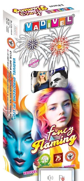Fancy Flaming – 4" Premium Aerial Shells (2 PCS/Box) | Vadivel Fireworks | Umayal Traders