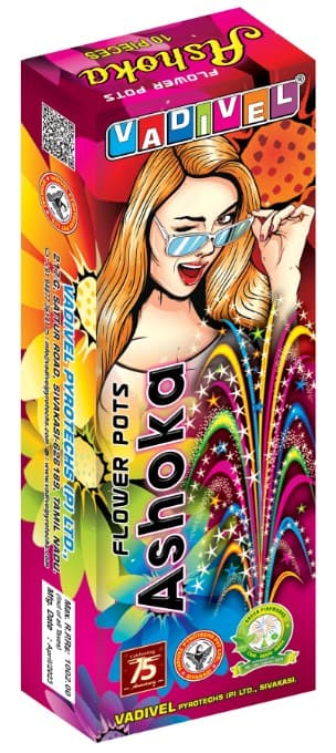 Flower Pots Ashoka – 10 PCS Box | Vadivel Fireworks | Umayal Traders