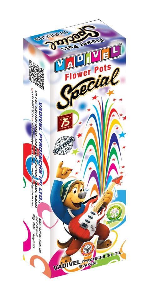 Flower Pots Special (10 PCS/Box) | Vadivel Fireworks | Umayal Traders
