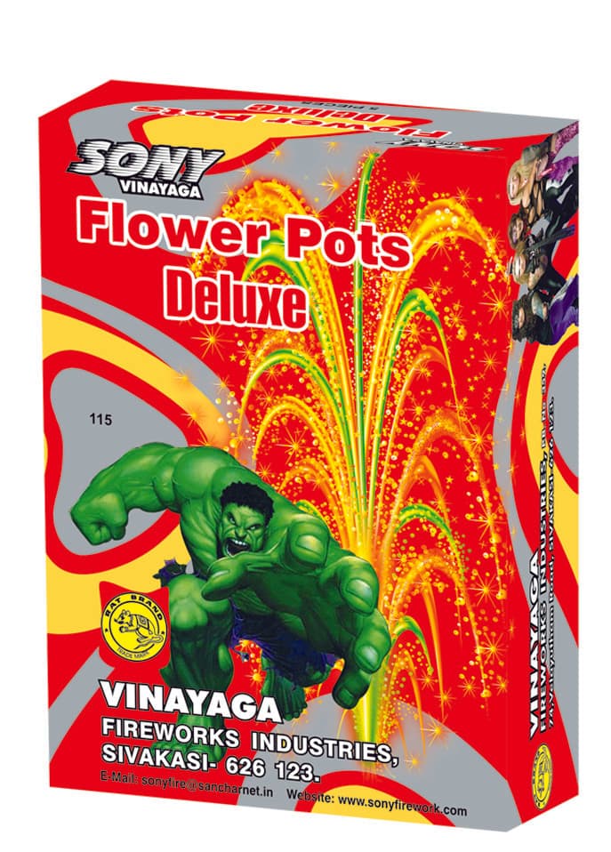 Flowerpots Deluxe (1 Box) – Grand Brilliance in Every Spark | Sony Fireworks | Umayal Traders