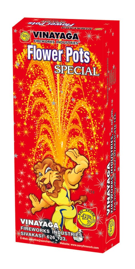 Flowerpots Special (1 Box) – Elegant Sparkle with Every Light | Sony Fireworks | Umayal Traders