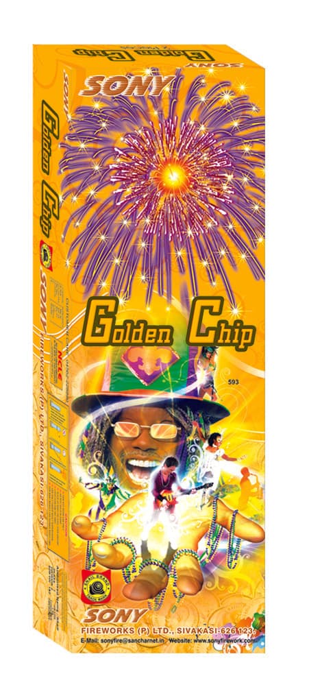 Golden Chip (2 Pieces) – Golden Drop Purple Crackling | Sony Fireworks | Umayal Traders