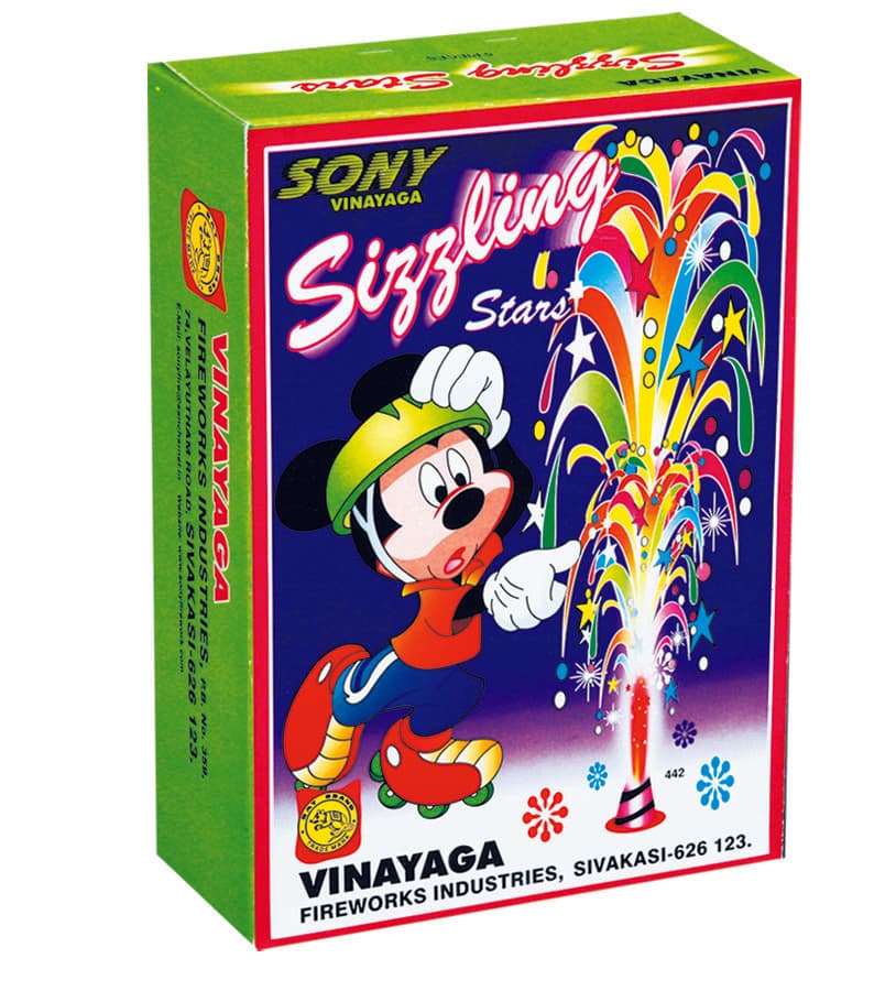 Sizzling Stars (5 Pieces) – Red & Green Flying Fountain | Sony Fireworks | Umayal Traders