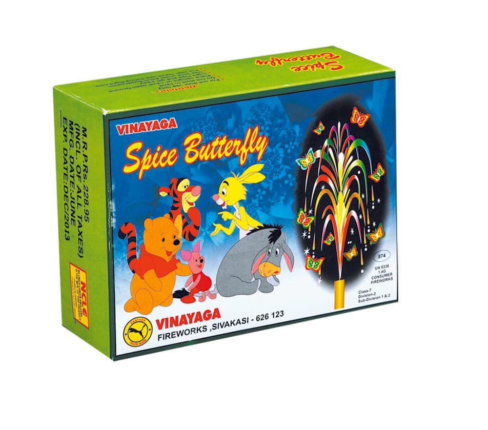Spice Butterfly (1 Box – 2 Pieces) – A Dazzling Dance of Colors | Sony Fireworks | Umayal Traders